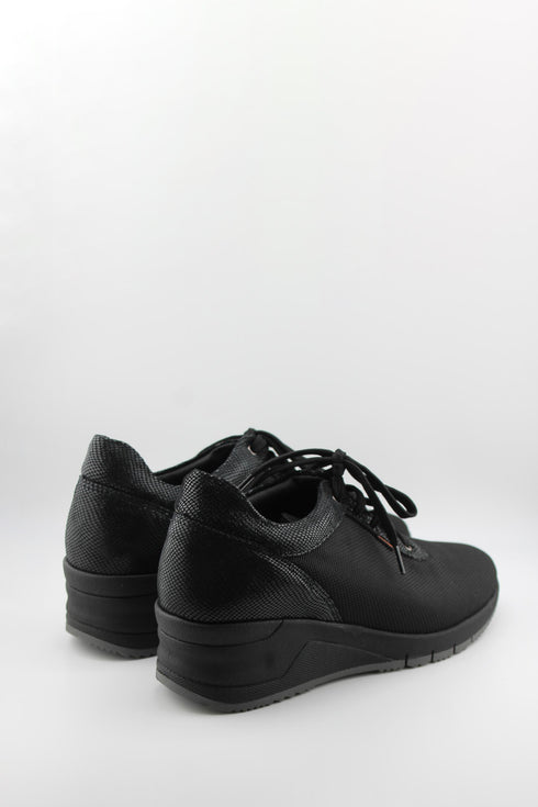 Ragazza Mesh Patterned Wedge Lace-Up Shoes